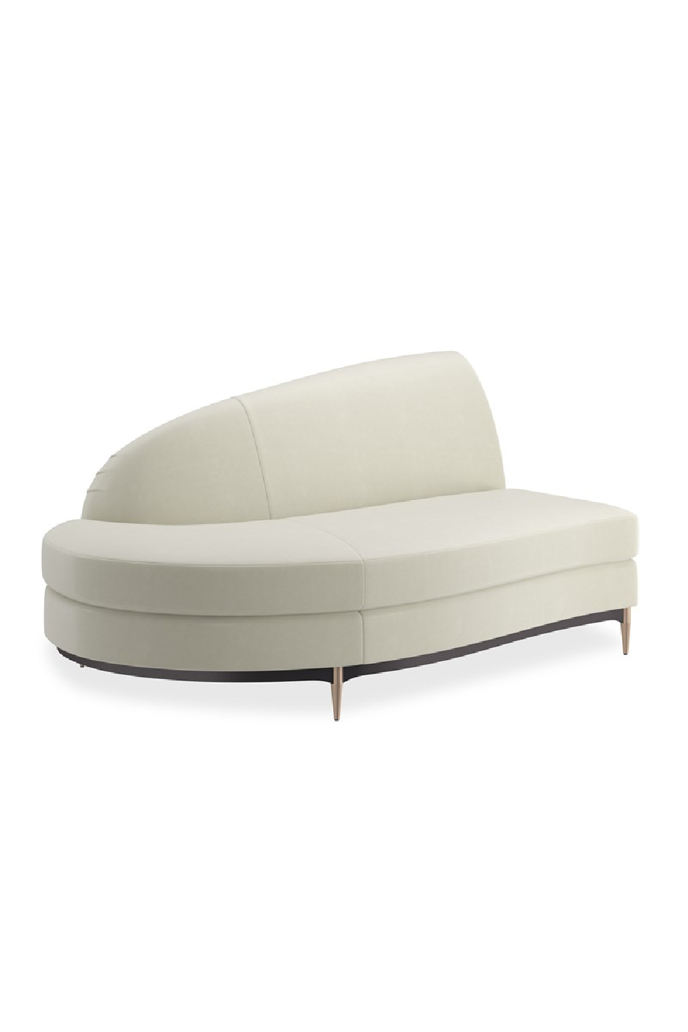 White Velvet Sectional Sofa | Caracole Three's Company | Oroa.com