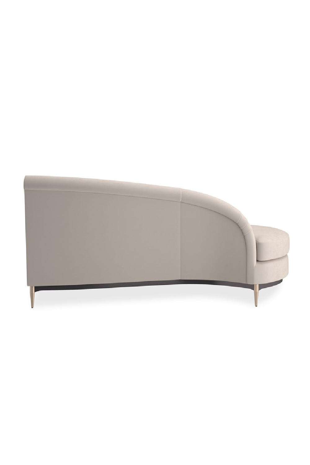 Beige Velvet Sectional Sofa | Caracole Three's Company | Oroa.com
