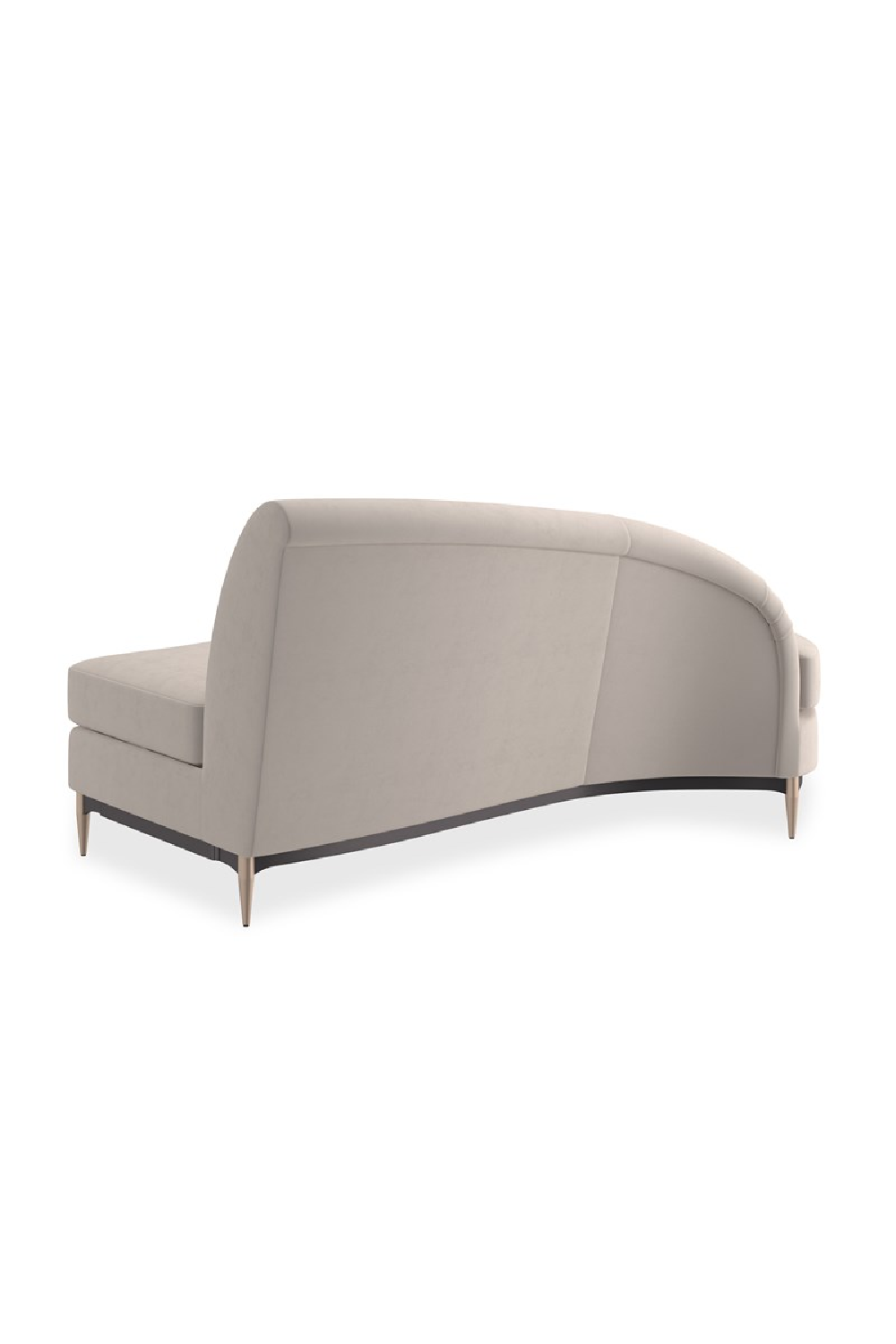 Beige Velvet Sectional Sofa | Caracole Three's Company | Oroa.com