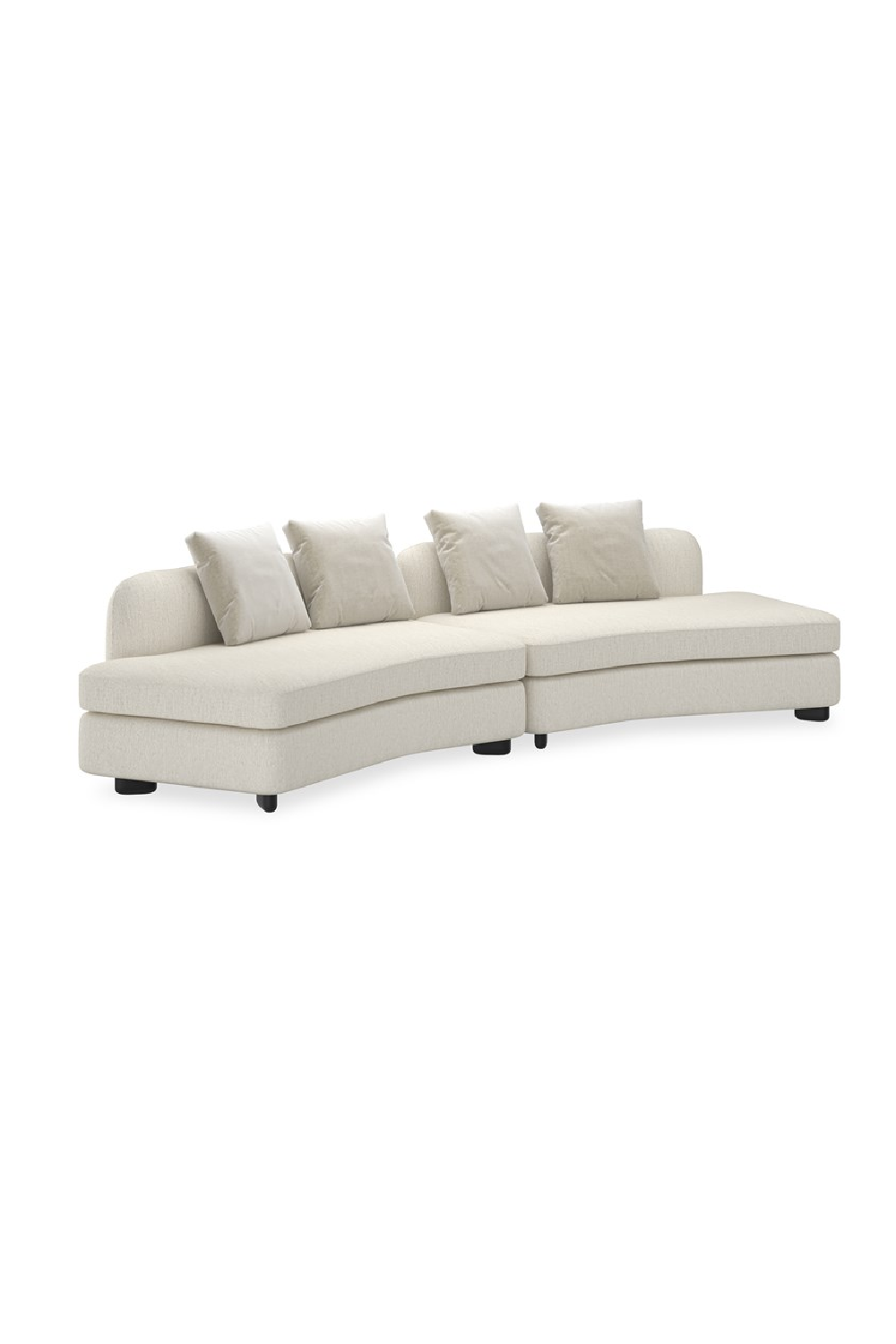 Ivory Linen Sectional Chair | Caracole Lumi | Oroa.com