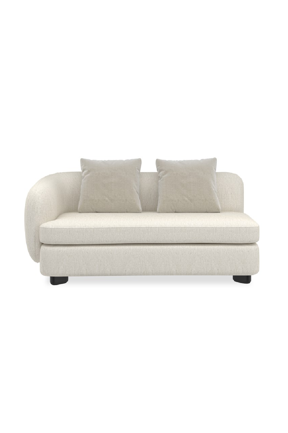Ivory Linen Sectional Chair | Caracole Lumi | Oroa.com