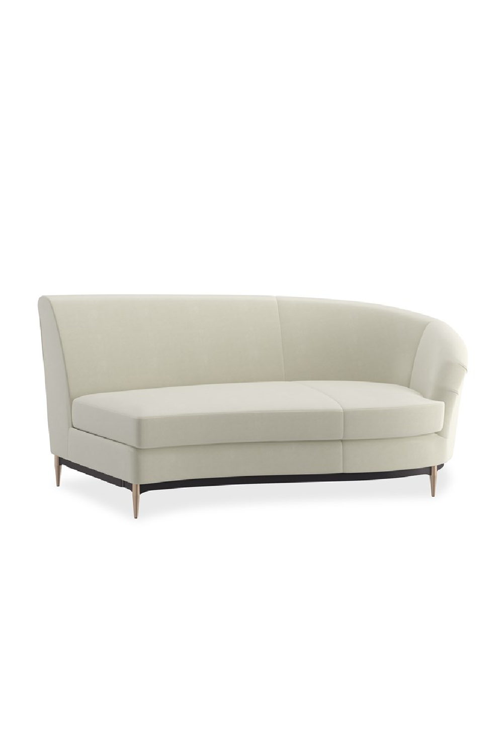 White Velvet Sectional Sofa | Caracole Three's Company | Oroa.com