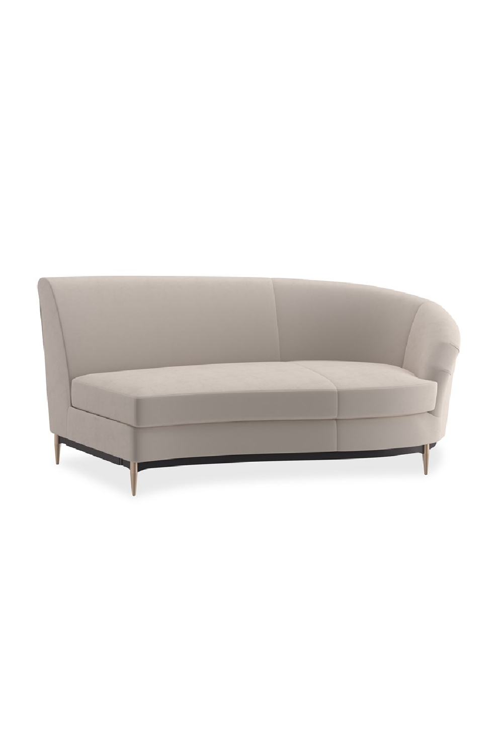 Beige Velvet Sectional Sofa | Caracole Three's Company | Oroa.com