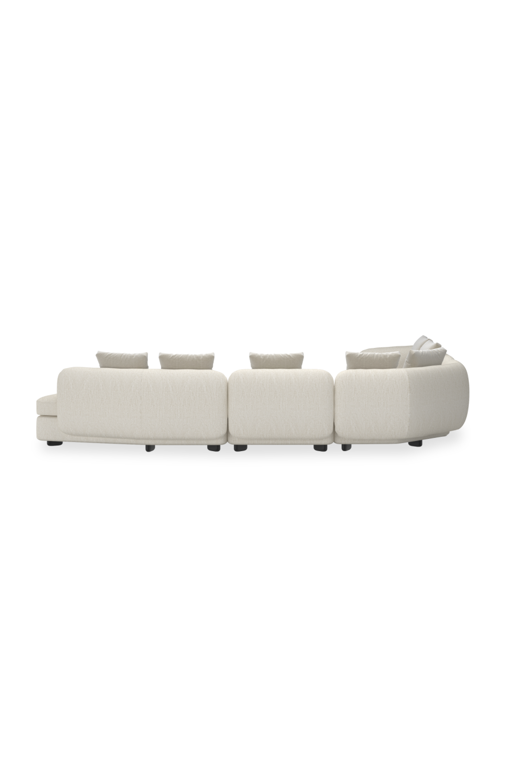 Ribbed Linen 4-Piece Sectional Sofa | Caracole Lumi | Oroa.com