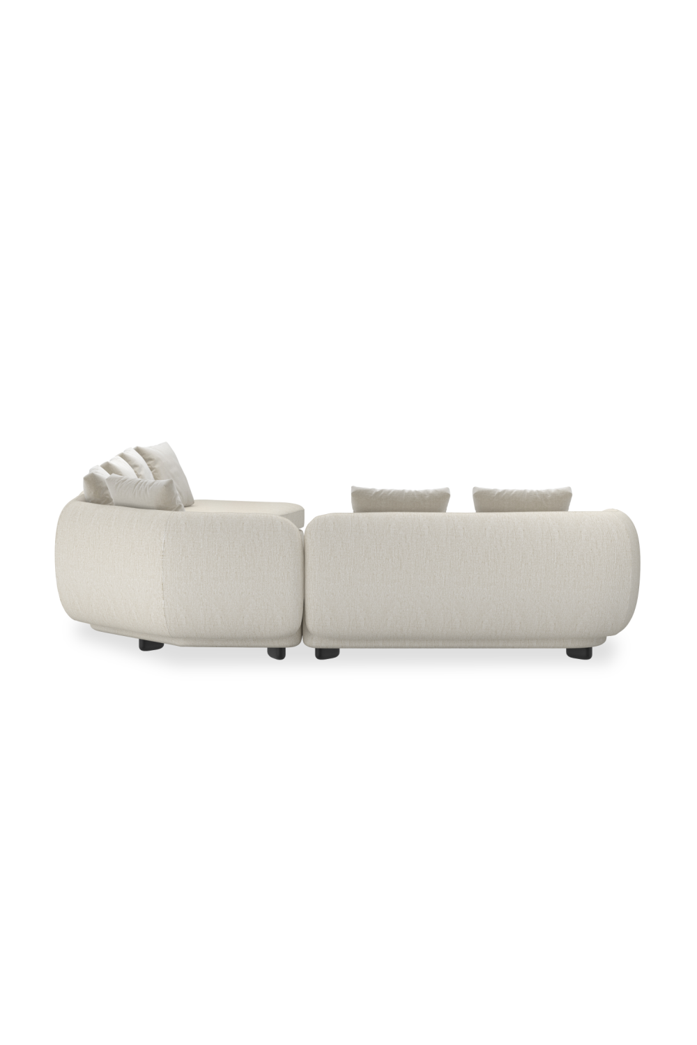 Ribbed Linen 4-Piece Sectional Sofa | Caracole Lumi | Oroa.com