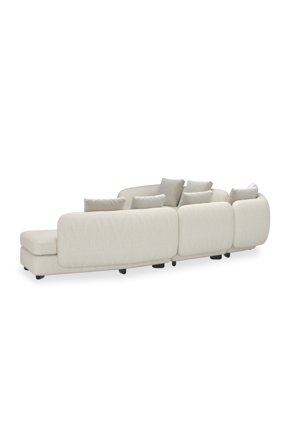 Ribbed Linen 4-Piece Sectional Sofa | Caracole Lumi | Oroa.com