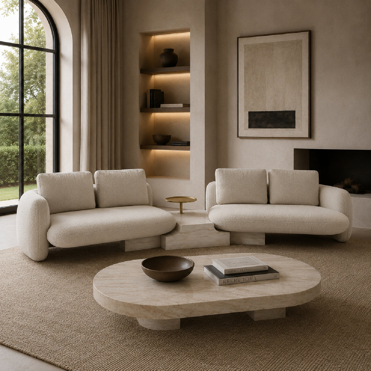 Right Bumper Linen Sectional Sofa | Oroa.com