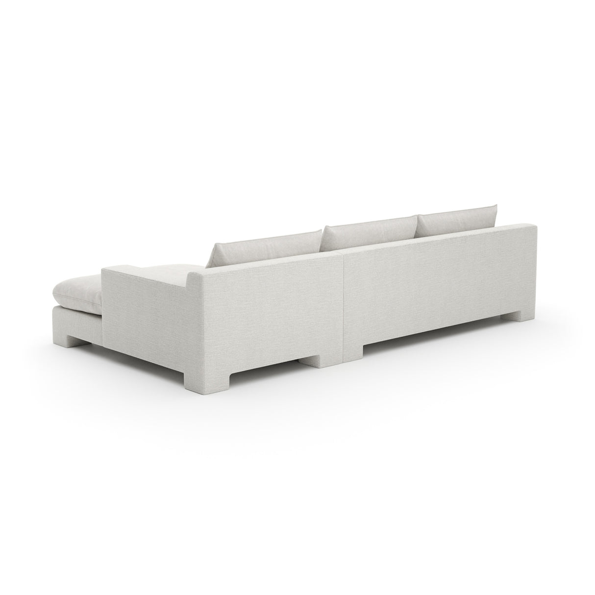 White Velvet Sectional Chaise | Oroa.com