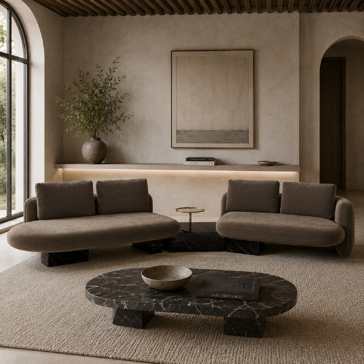 Left Bumper Linen Sectional Sofa | Oroa.com