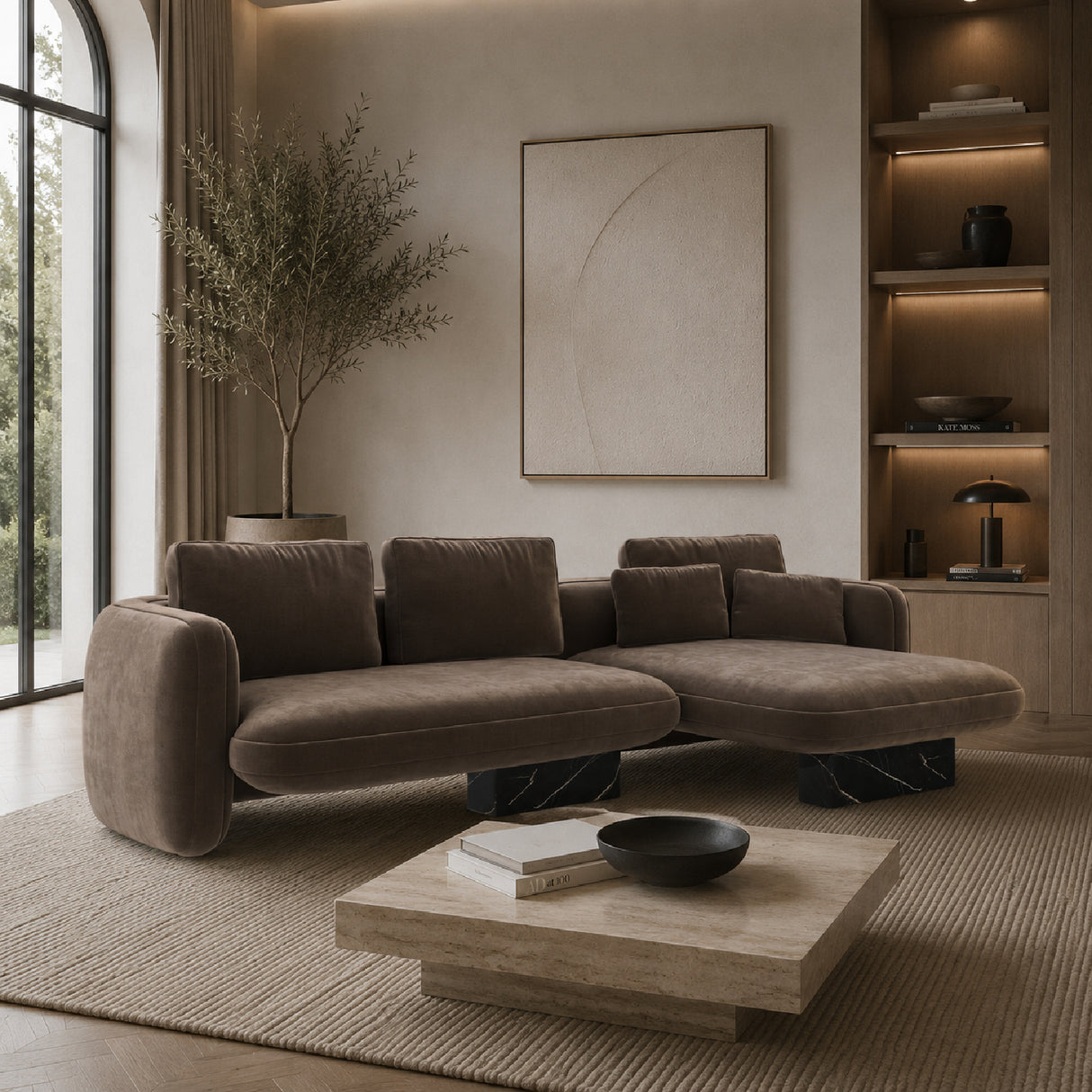 Linen Right Chaise Sectional Sofa S | Oroa.com