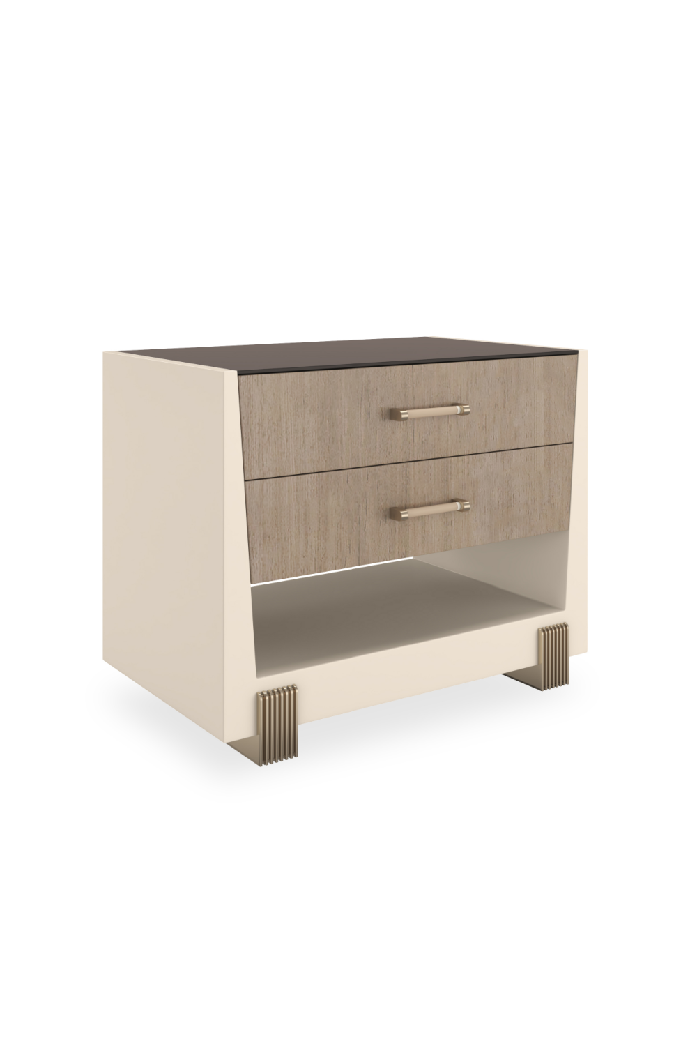 Beech Wood 2-Drawer Nightstand | Oroa.com