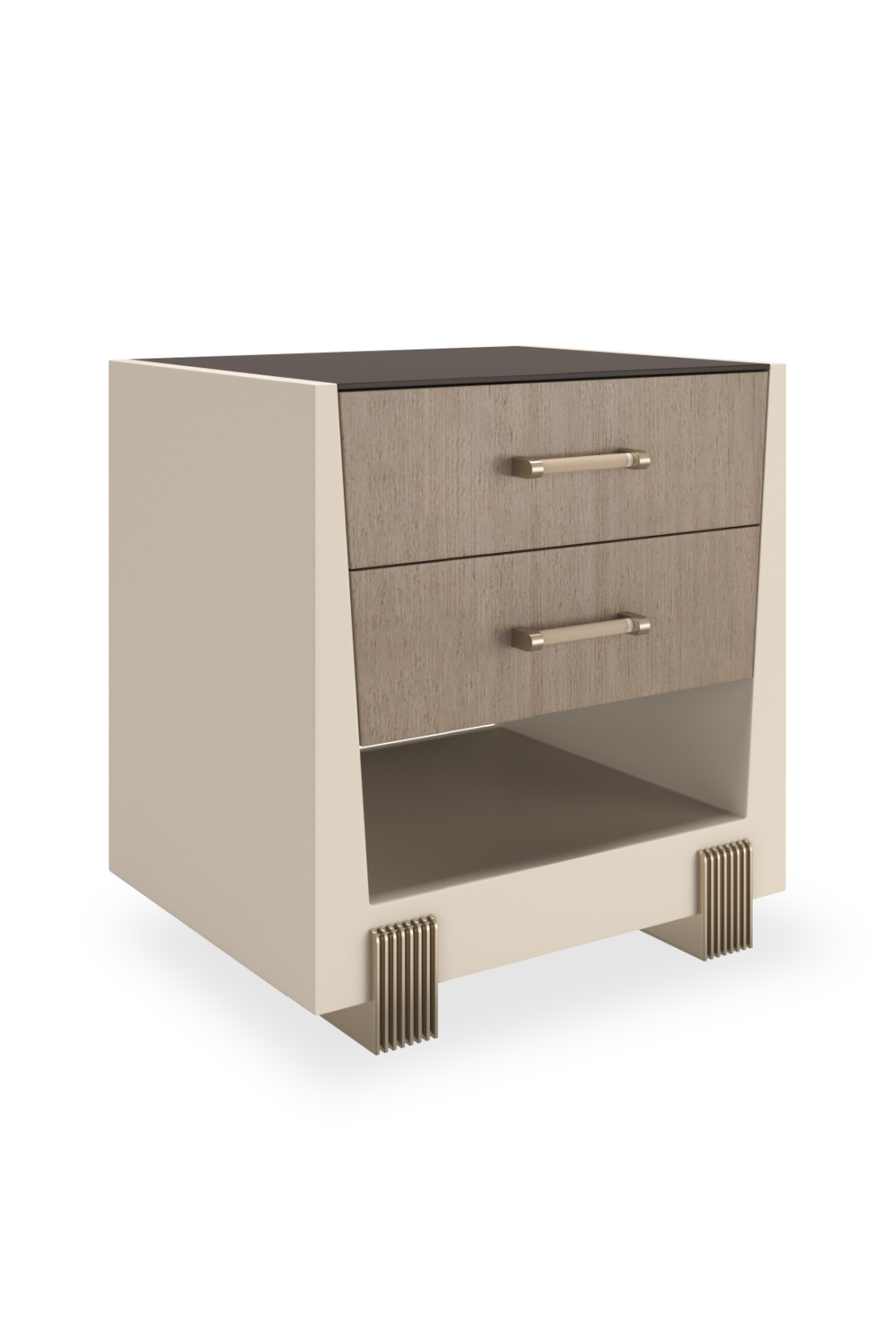 Beech Wood 2-Drawer Nightstand | Oroa.com