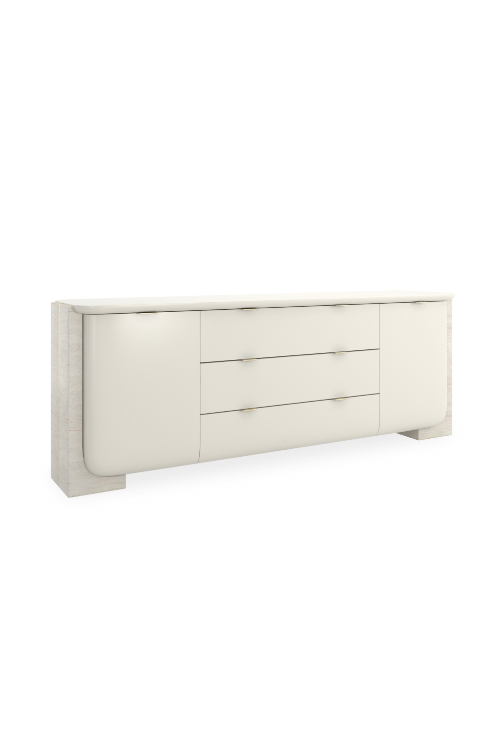 Travertine Side Panels Sideboard | Caracole Overlap | Oroa.com