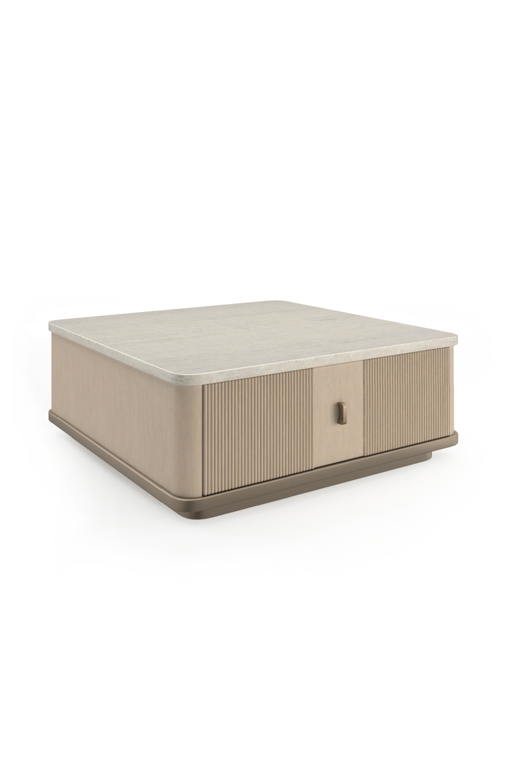 Reeded Oak 2-Door Cocktail Table | Caracole Rhythm | Oroa.com