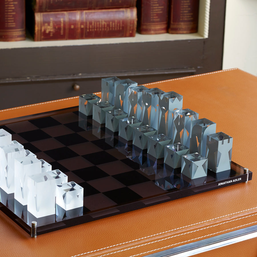 Smoked & Clear Acrylic Chess Set | Jonathan Adler | Oroa.com
