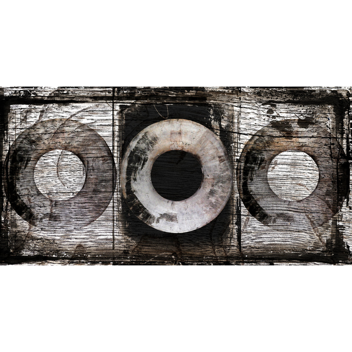 Weathered-Look Monochromatic Wall Art | Oroa.com