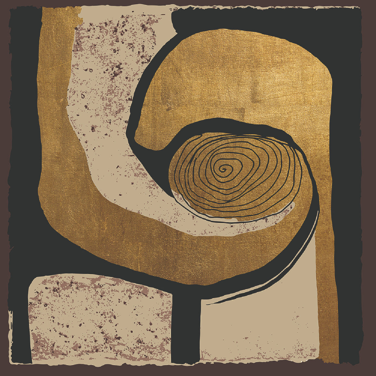 Gold Swirl Abstract Art | Oroa.com