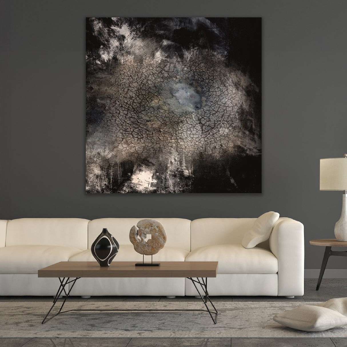 Distressed Crackle Abstract Art | Oroa.com