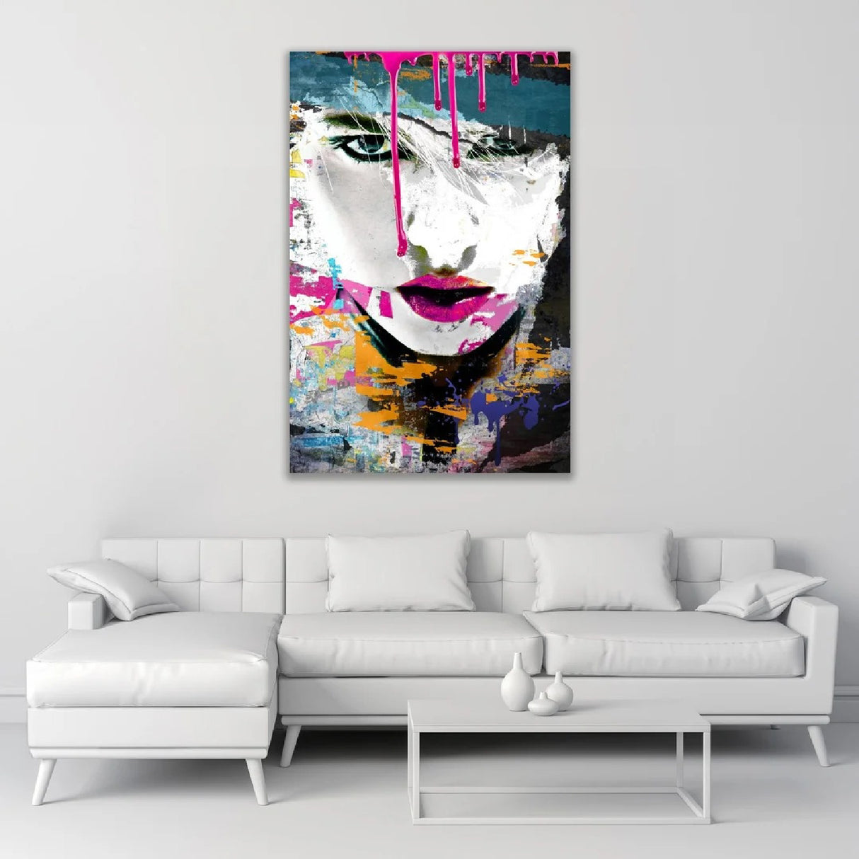 Multicolored Face Modern Photographic Art | Oroa.com