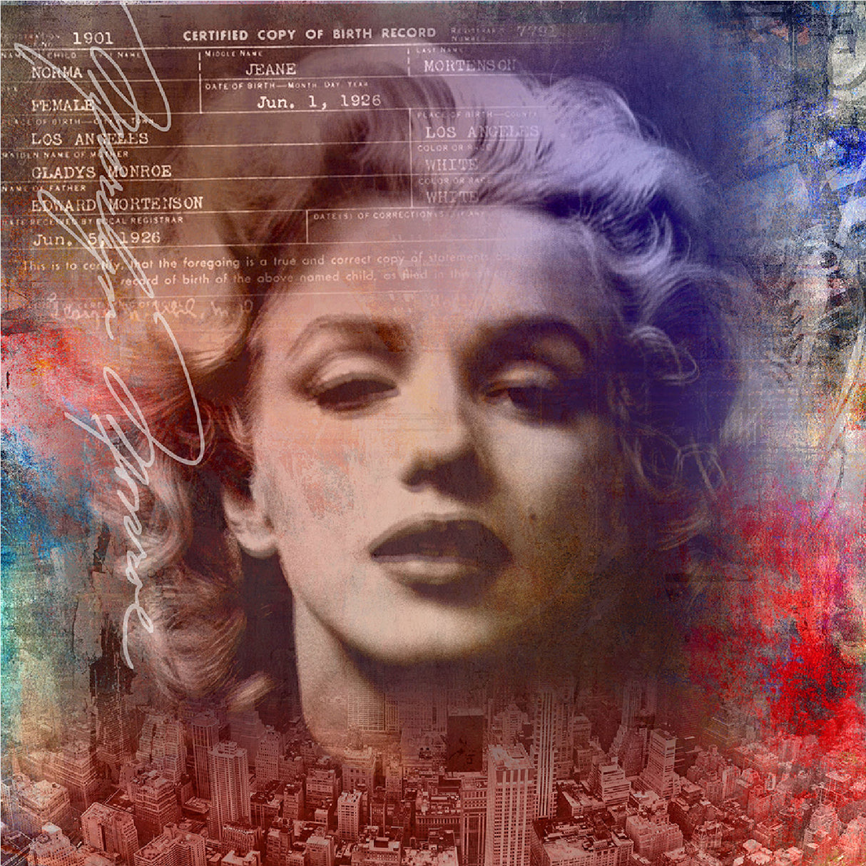 Colored Marilyn Monroe Photographic Art | Oroa.com
