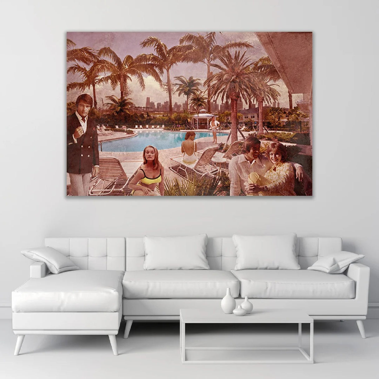 Tropical Pool Lounging Photographic Art | Oroa.com
