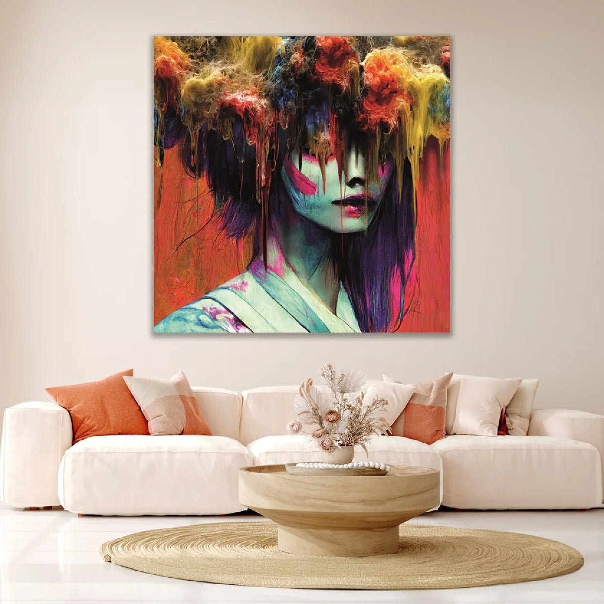 Multicolored Dripping Hair Photographic Art | Oroa.com