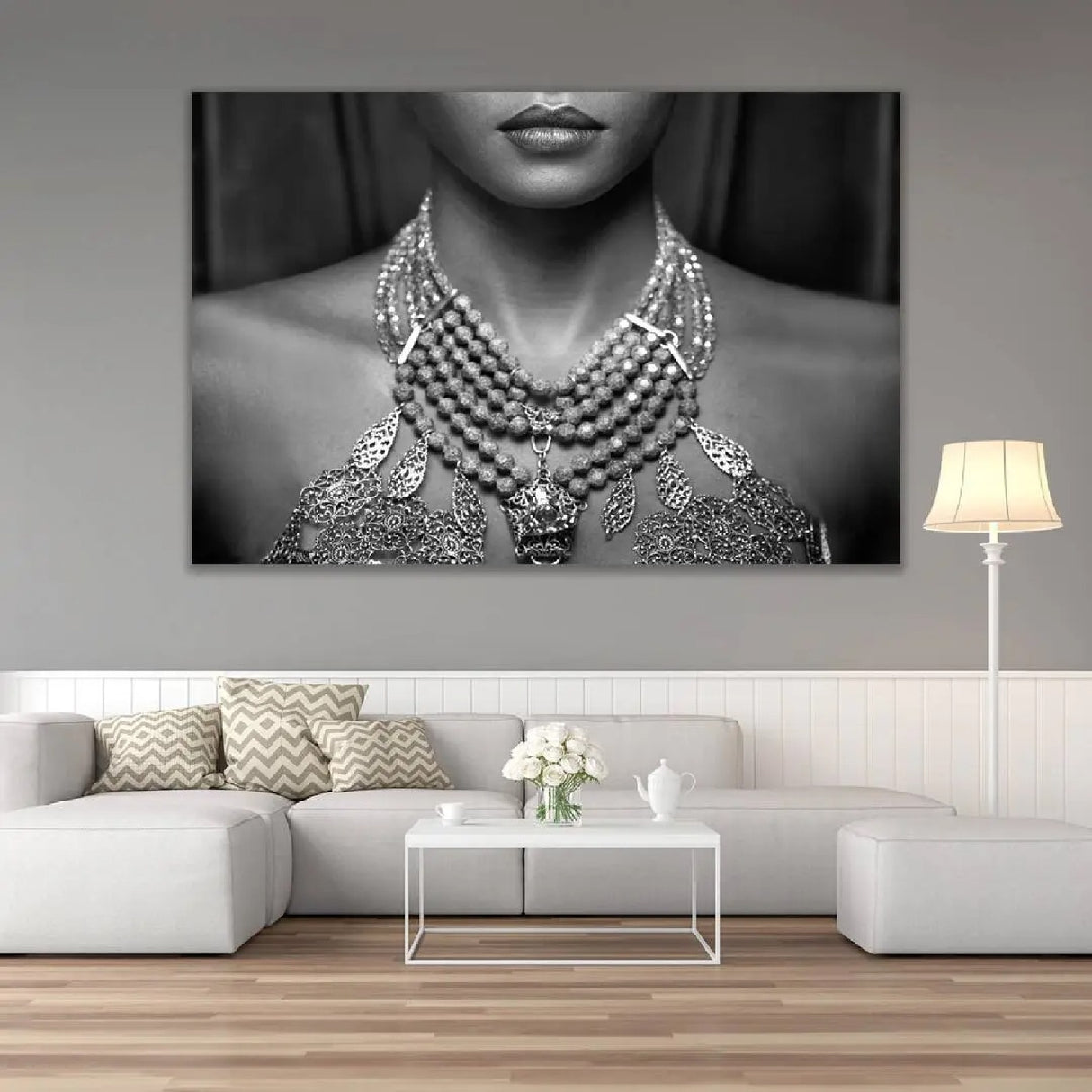 Monochrome Woman Neckline Photographic Art | Oroa.com
