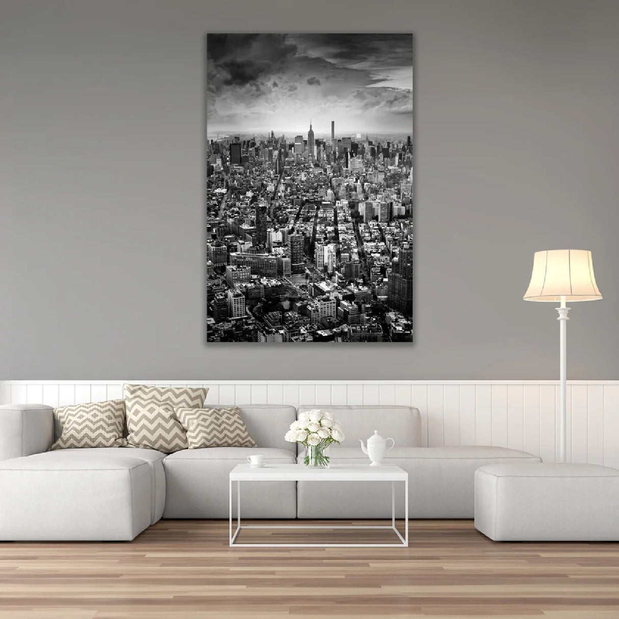 Monochromatic City View Photographic Art | Oroa.com