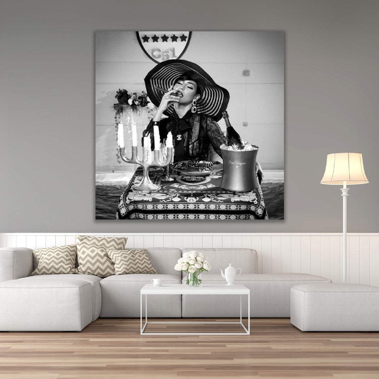 Monochromatic Elegant Woman Photographic Art | Oroa.com