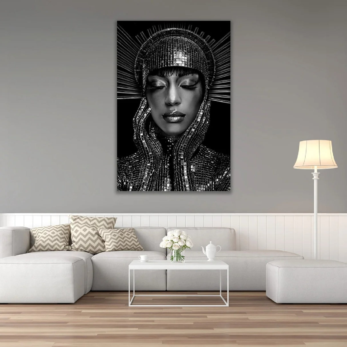 Modern European furniture - Timeless Monochrome Femme Elegance Artwork - www.oroa.com | Oroa.com