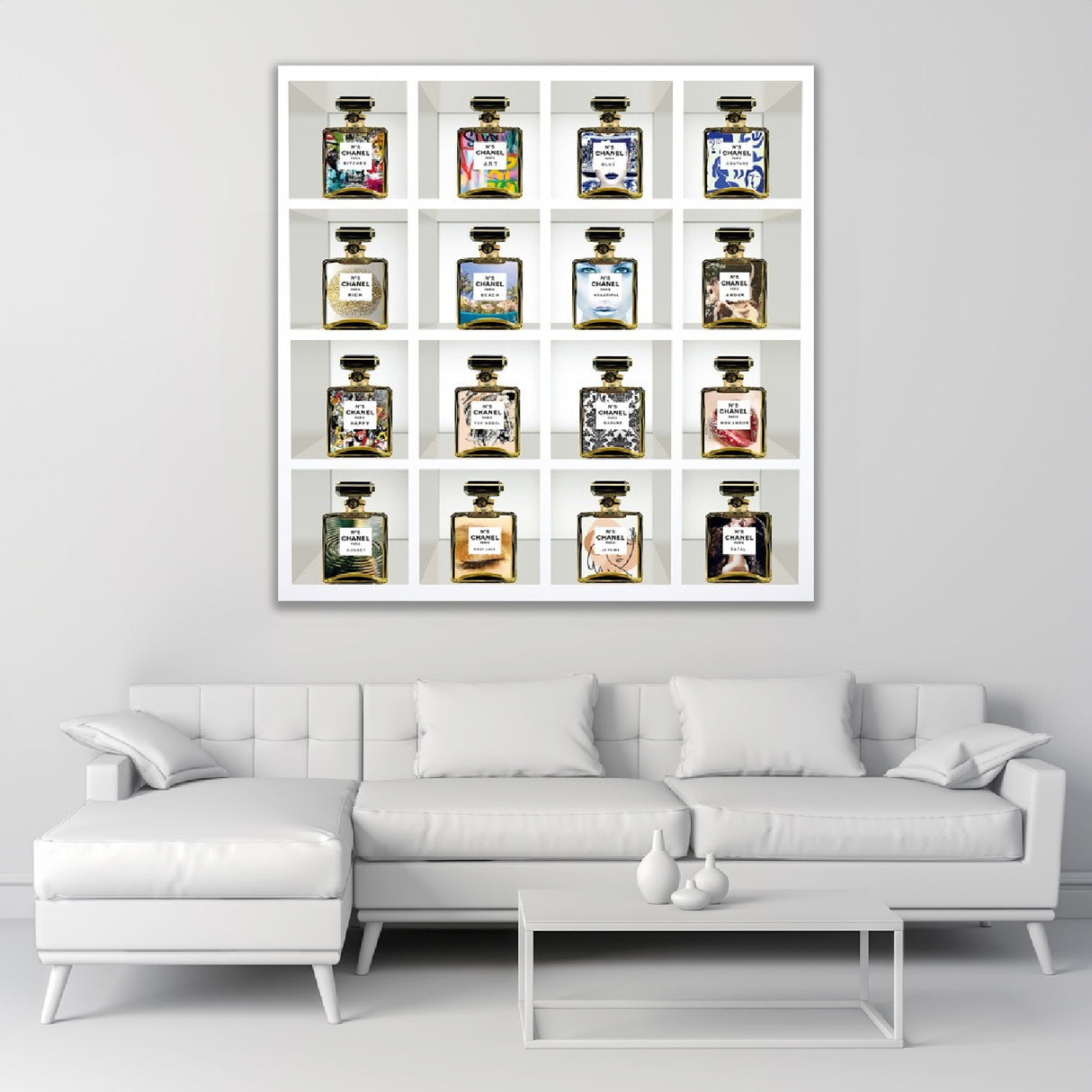 Perfume Bottle Collage Photographic Art | Oroa.com