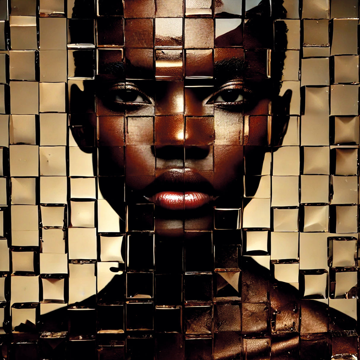 Mosaic Woman Portrait Photographic Art | Oroa.com