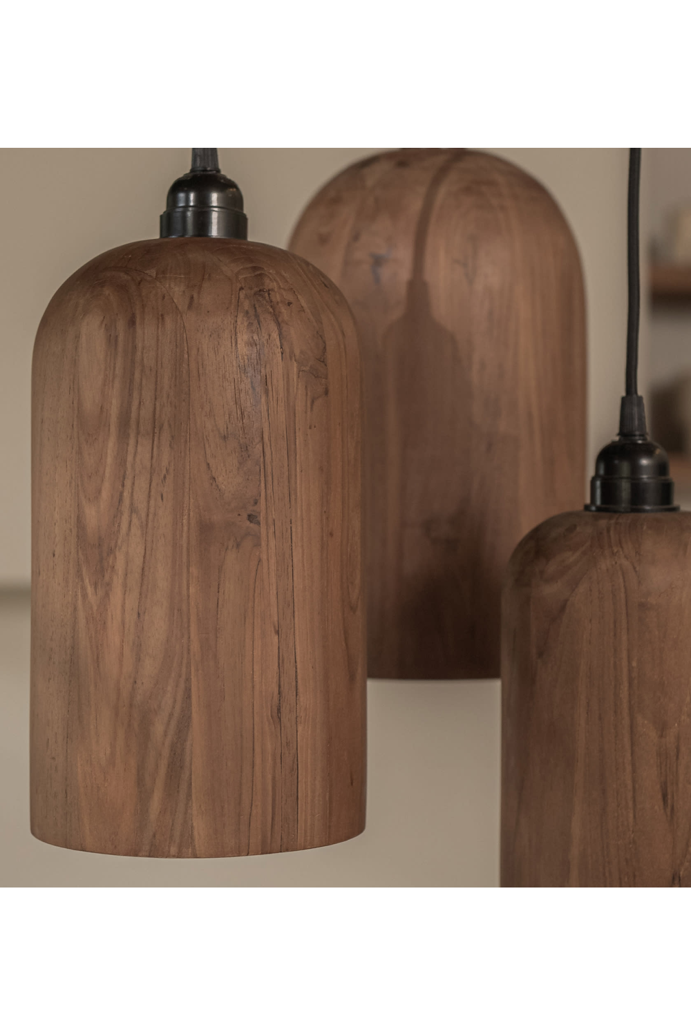 Teak Wood Pendant Lamp | dBodhi Bullet | OROA.com