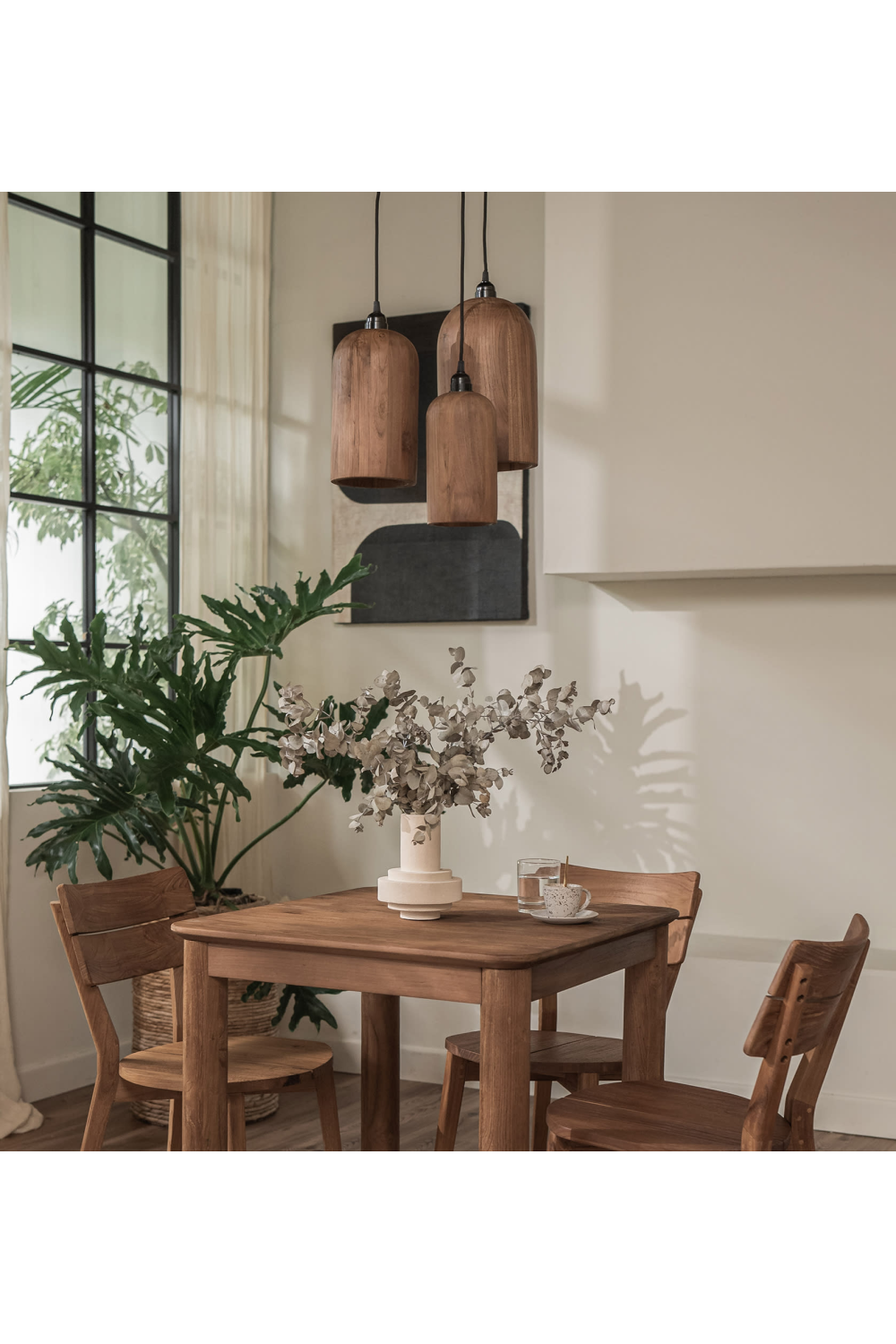 Teak Wood Pendant Lamp | dBodhi Bullet | OROA.com