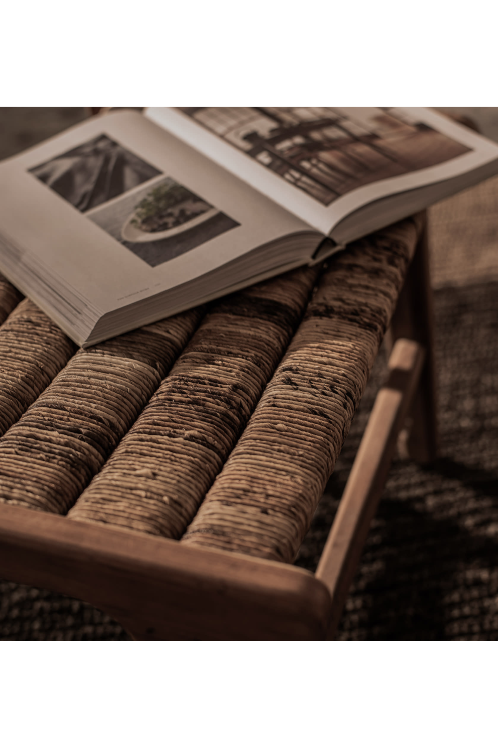 Two-Tone Abaca Footrest | dBodhi Caterpillar Beetle | OROA.com