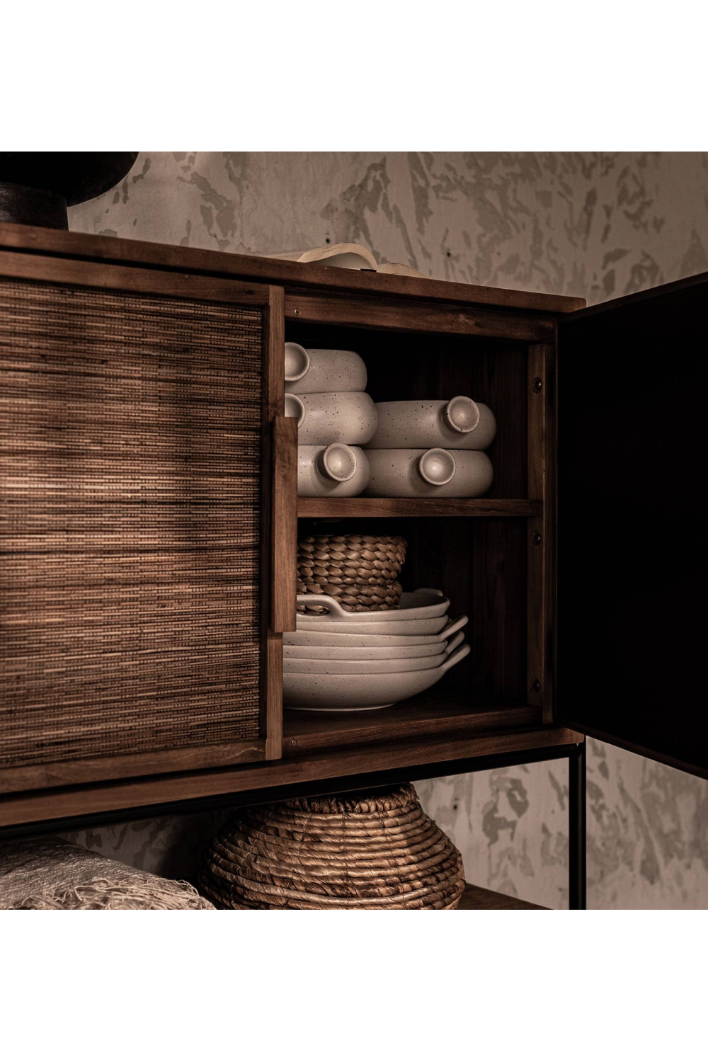 Natural Teak Wood 2-Door Dresser | dBodhi Coco | OROA.com