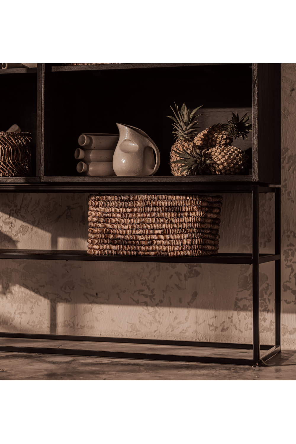 Black Wooden Cabinet With Glass Door | dBodhi Karma | OROA.com