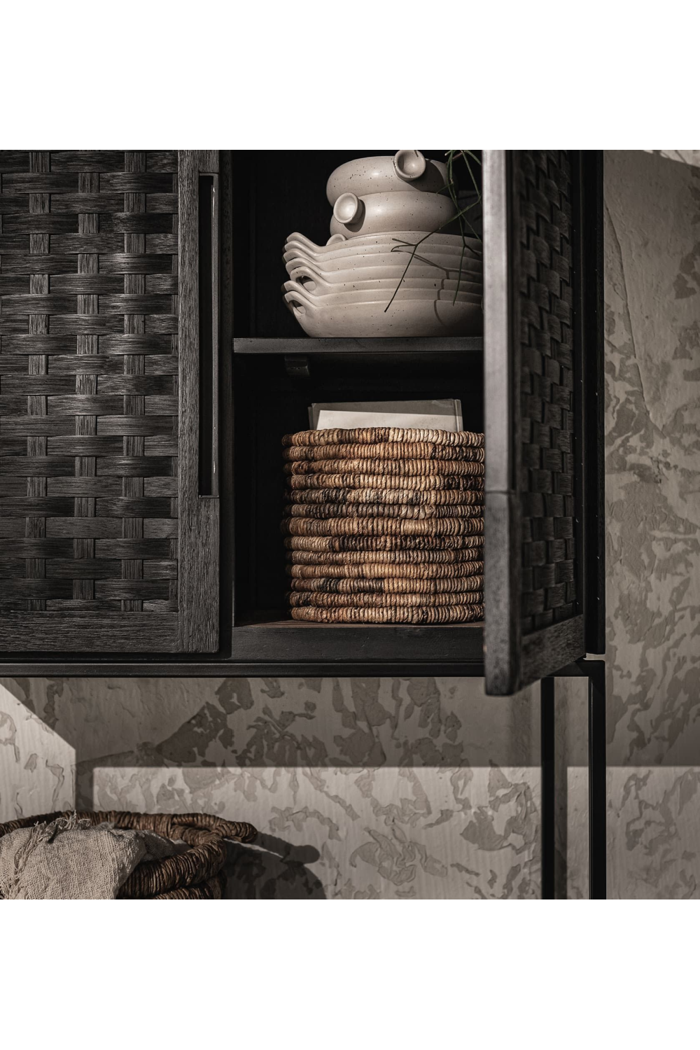 Charcoal Teak Wooden Cabinet | dBodhi Karma | OROA.com