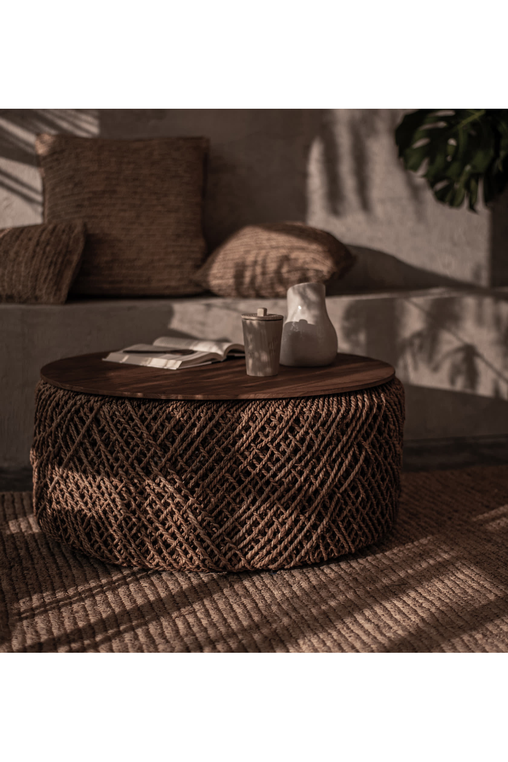 Round Abaca Coffee Table | dBodhi Knut | OROA.com