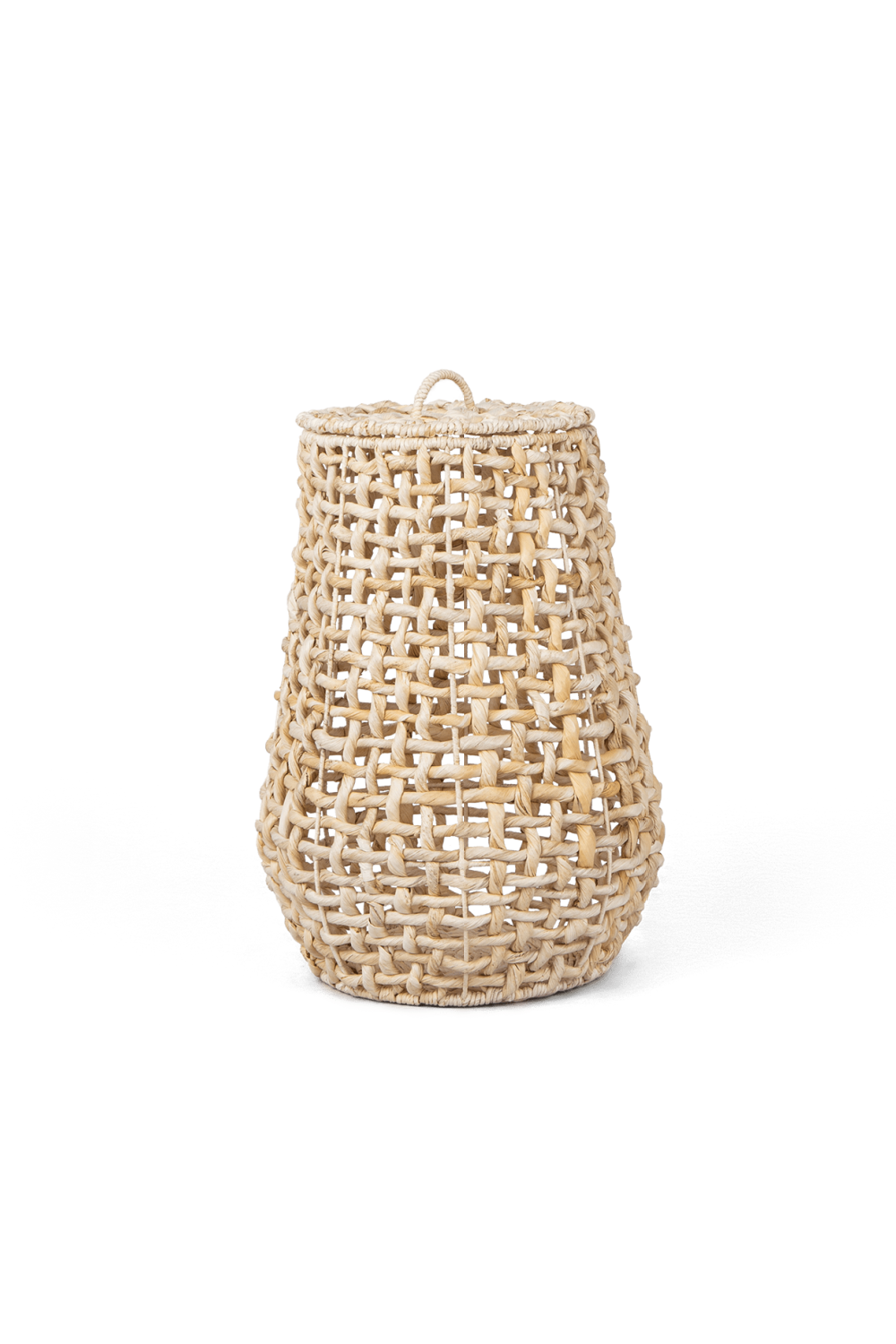 Pear-Shaped Lidded Abaca Laundry Basket | dBodhi Sumbing | OROA.com