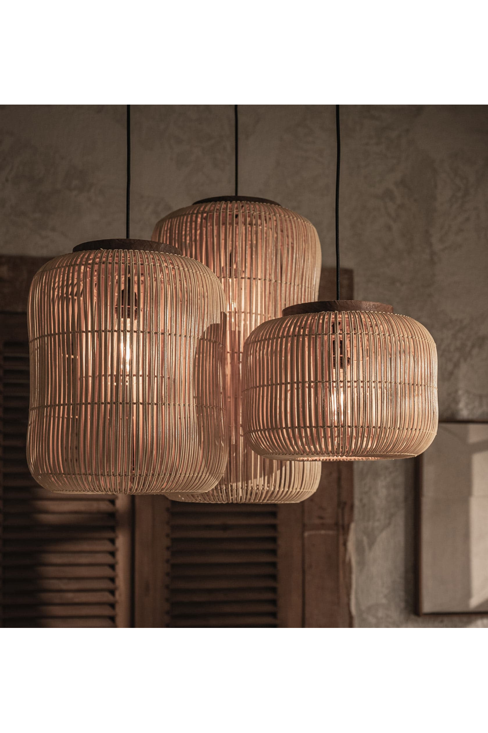 Natural Rattan Hanging Lamp | dBodhi Barrel | OROA.com