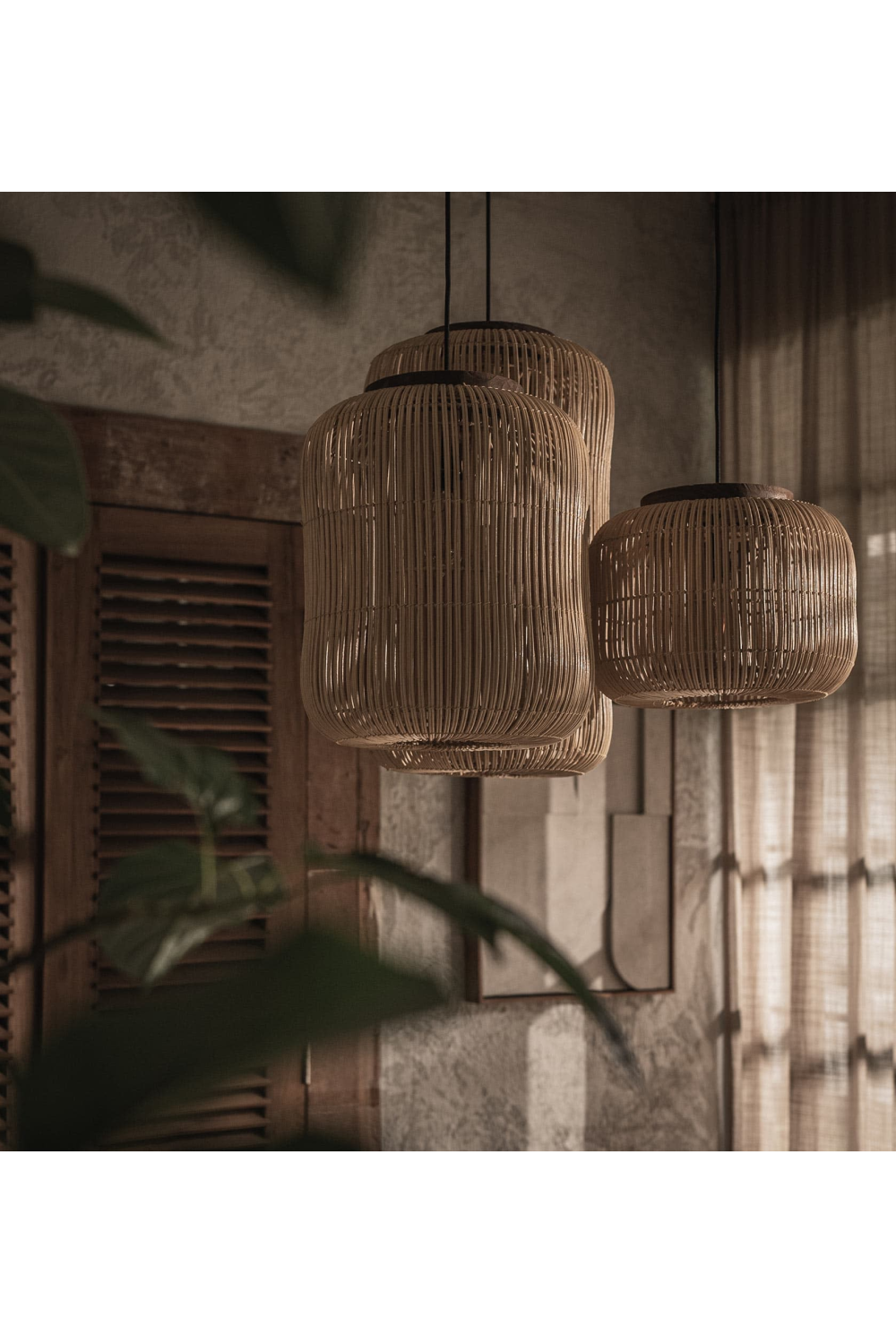 Natural Rattan Hanging Lamp | dBodhi Barrel | OROA.com