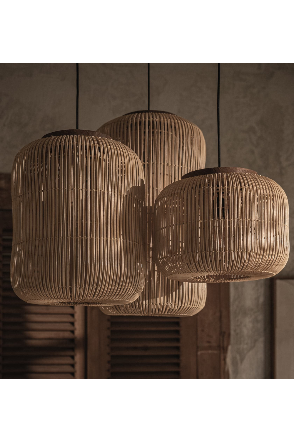 Natural Rattan Hanging Lamp | dBodhi Barrel | OROA.com