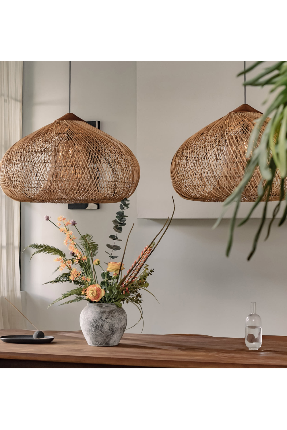 Natural Rattan Drum Lamp | dBodhi Kulit | OROA.com