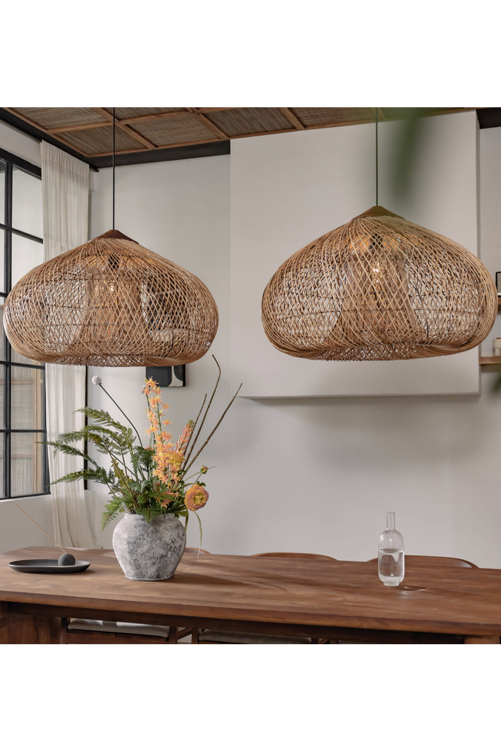 Natural Rattan Drum Lamp | dBodhi Kulit | OROA.com
