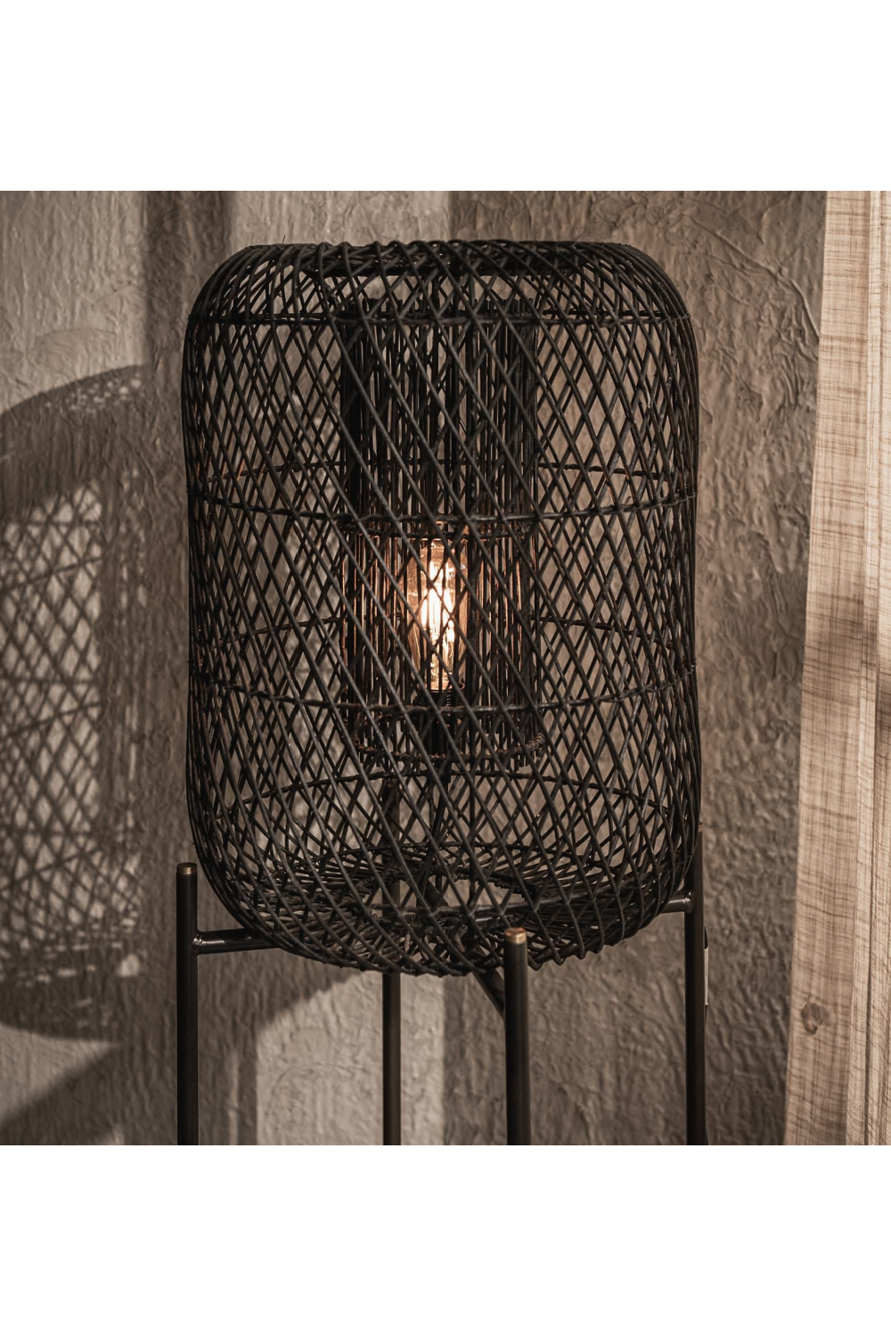 Metal Base Rattan Floor Lamp | dBodhi Nugget | OROA.com