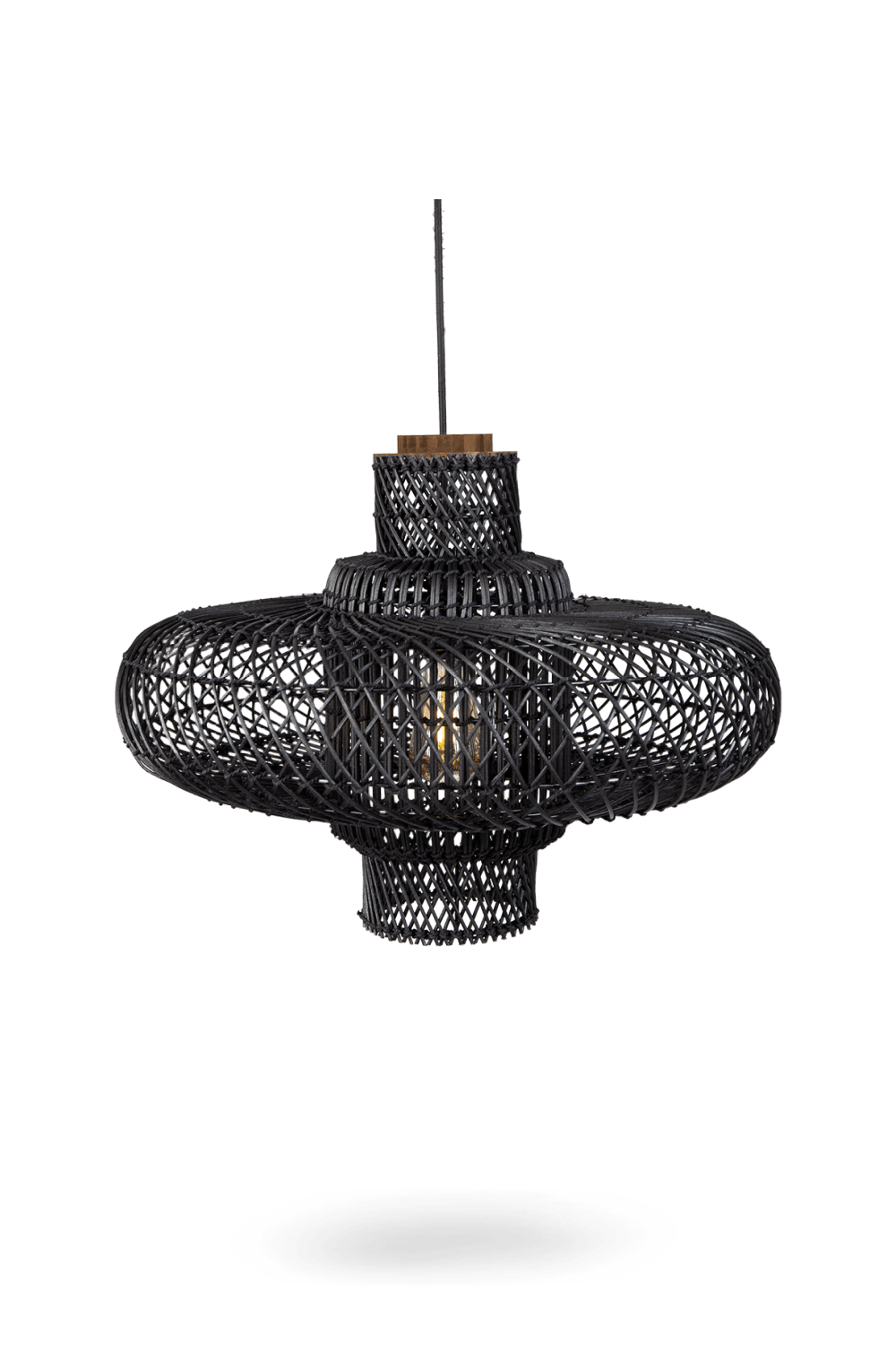 Black Rattan Modern Lampshade | dBodhi Organo | OROA.com