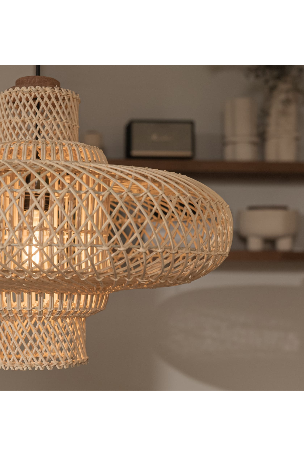 Natural Rattan Modern Lampshade | dBodhi Organo | OROA.com