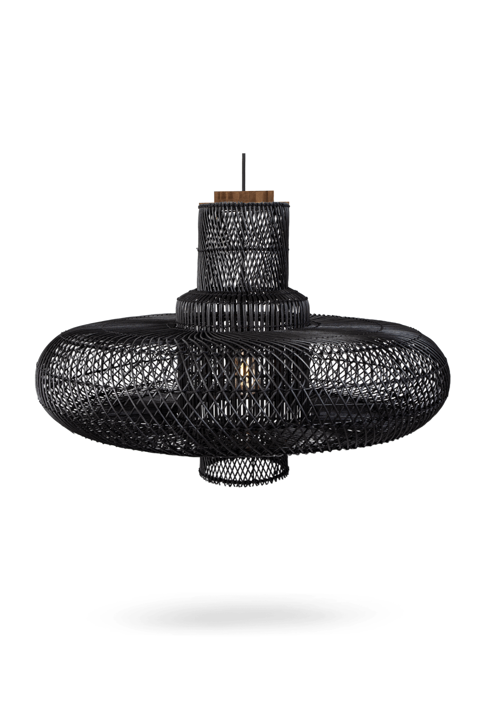 Black Rattan Modern Lampshade | dBodhi Organo | OROA.com