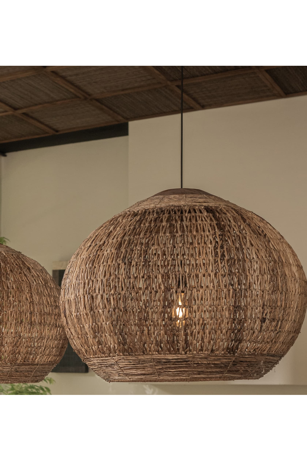 Weave Abaca Round Lampshade | dBodhi Tumbler Wing | OROA.com